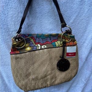 Relic Colorful Patchwork Shoulder Bag